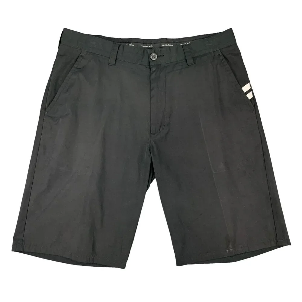 Travis Mathew B Slick Golf Short Mens 34 Black Flat Front Performance Chino